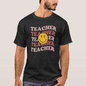 Retro Teachers Inspirational Colorful Elementary S Tシャツ (正面)