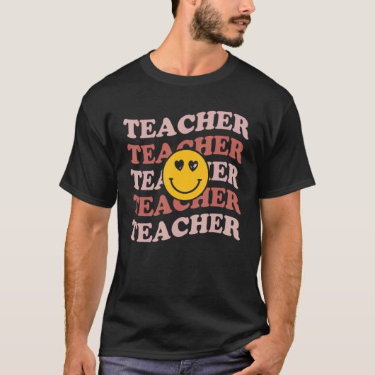 Retro Teachers Inspirational Cute Colorful Element Tシャツ (正面)