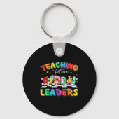 Retro Teaching Future Leaders Groovy Teacher Back キーホルダー (正面)