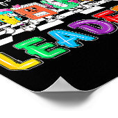 Retro Teaching Future Leaders Groovy Teacher Back  ポスター (角)