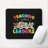 Retro Teaching Future Leaders Groovy Teacher Back  マウスパッド (マウス)