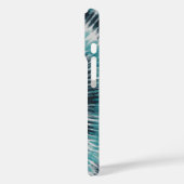 Retro Teal Blue and Black Tie Dye Spiral Case-Mate iPhoneケース (裏面 / 左)