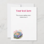 Retro Teal & Purple Truck with Easter Eggs 出欠カード (裏面)