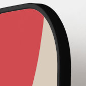 Retro Teal Vibe Circle Stripe with Name ピックルボールラケット (左詳細)