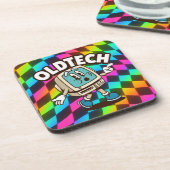 Retro Tech Cartoon Psychedelic Coaster コースター (左側)