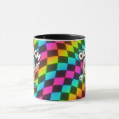 Retro Tech Cartoon Psychedelic Mug マグカップ (中央)