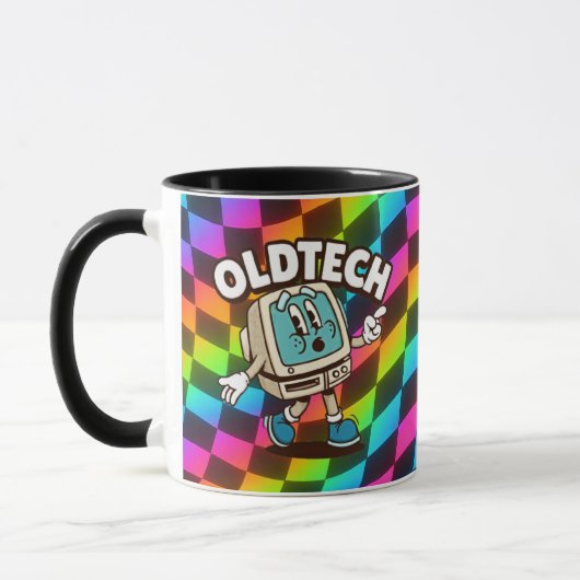Retro Tech Cartoon Psychedelic Mug マグカップ (左)