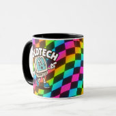 Retro Tech Cartoon Psychedelic Mug マグカップ (正面左)