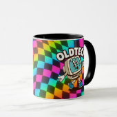 Retro Tech Cartoon Psychedelic Mug マグカップ (正面右)
