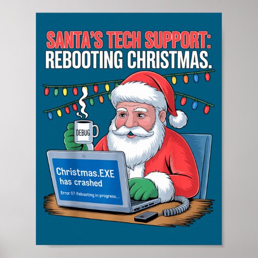 Retro Tech Support s Santa Rebooting ポスター (正面)