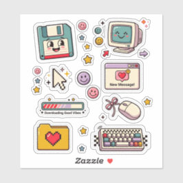 Retro Technology Sticker Sheet シール