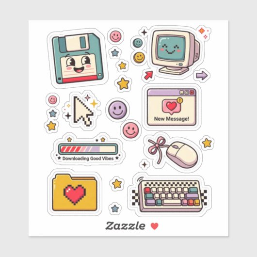 Retro Technology Sticker Sheet シール (シート)