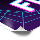 Retro Tempest Flipper Arcade Villain Cartoon Tee ポスター (コーナー)