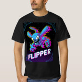 Retro Tempest Flipper Arcade Villain Cartoon Tee Tシャツ (正面)
