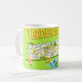 Retro Tennessee Postcard Mug コーヒーマグカップ (正面左)