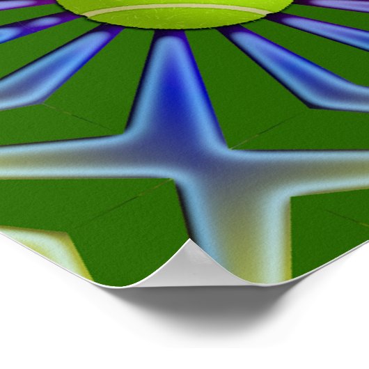 RETRO TENNIS BALL POSTER ポスター (角)