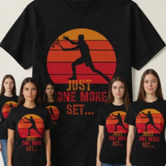 Retro Tennis Player Just One More Set スウェットシャツ