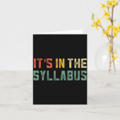 Retro Tenure Professor Its In The Syllabus College カード (黄色い花)