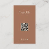 Retro Terracotta Curly Line Graphic Designer 名刺 (裏面)