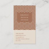 Retro Terracotta Curly Line Graphic Designer 名刺 (正面)