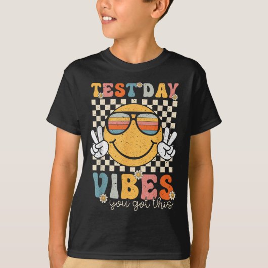 Retro Test Day Vibes You Got This Motivation Teach Tシャツ (正面)