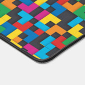 Retro Tetris Blocks Seamless Pattern デスクマット (コーナー)