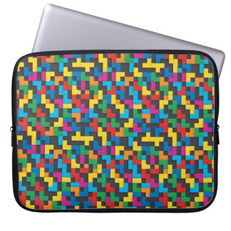 Retro Tetris Blocks Seamless Pattern ラップトップスリーブ