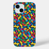 Retro Tetris Blocks Seamless Pattern Case-Mate iPhoneケース (裏面)