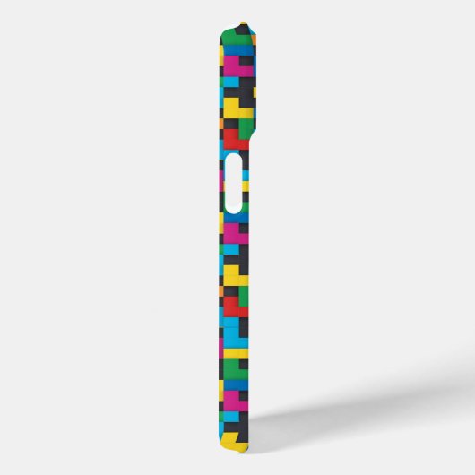 Retro Tetris Blocks Seamless Pattern Case-Mate iPhoneケース (裏面 / 右)