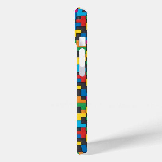 Retro Tetris Blocks Seamless Pattern Case-Mate iPhoneケース (裏面 / 左)