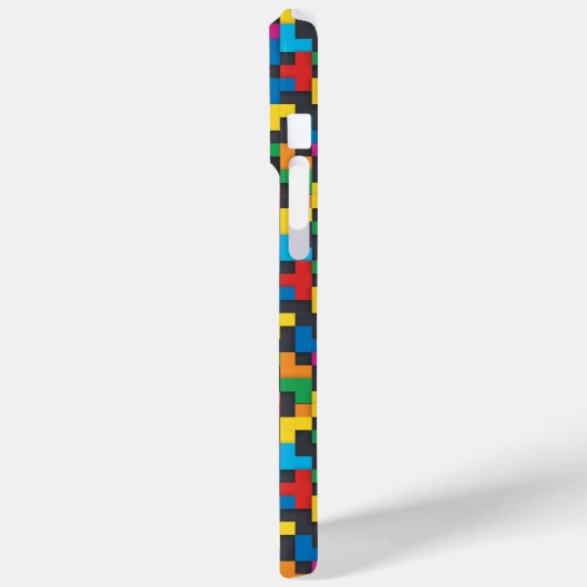 Retro Tetris Blocks Seamless Pattern Case-Mate iPhoneケース (裏面 / 左)