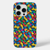 Retro Tetris Blocks Seamless Pattern Case-Mate iPhoneケース (裏面)