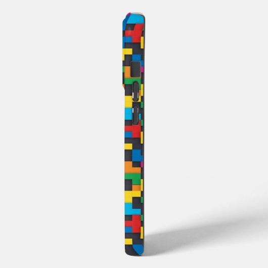 Retro Tetris Blocks Seamless Pattern Case-Mate iPhoneケース (裏面 / 左)