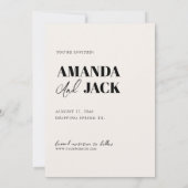 Retro Text and Photo Wedding save the date セーブザデート (裏面)