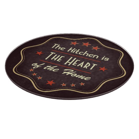 Retro Text Kitchen Quote カッティングボード (角)