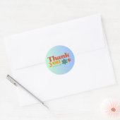 Retro Thank You Sticker ラウンドシール (封筒)