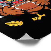 Retro Thanksgiving Turkey Football Toddler Boys Ki ポスター (角)