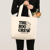  Retro The Boo Crew Spooktacular Halloween ラージトートバッグ (正面(商品))