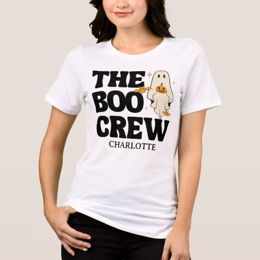  Retro The Boo Crew Spooky Halloween トライブレンドＴシャツ (正面)