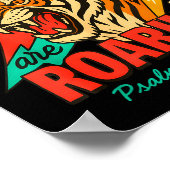 Retro The Heavens Are Roaring Believer Bible Verse ポスター (角)