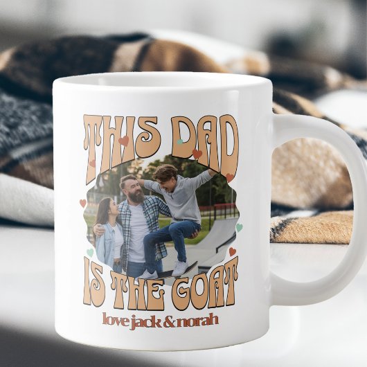 Retro This Dad is the Goat Photo Mug ジャンボコーヒーマグカップ