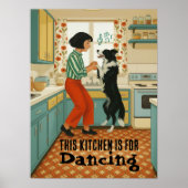 Retro This Kitchen is for Dancing ポスター (正面)