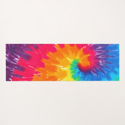 Retro Tie-dye Abstract Pattern ヨガマット (裏面(横))