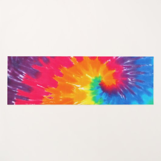 Retro Tie-dye Abstract Pattern ヨガマット (正面(横))