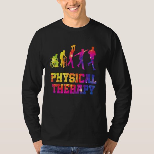 Retro Tie Dye Physical Therapy Evolution  PT Thera Tシャツ (正面)