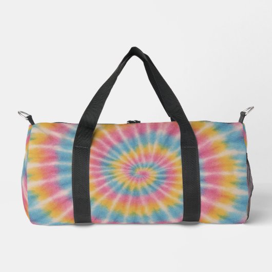 Retro Tie Dye Spiral Duffel Bag ダッフルバッグ (正面)