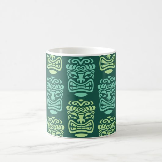 Retro Tiki Beach Bar Pattern コーヒーマグカップ (中央)