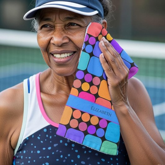 Retro Tiles Personalized | Dink Well ハンドタオル