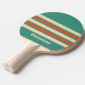 Retro Timeless Across Striping with Name 卓球ラケット (正面アングル)