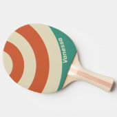 Retro Timeless Circle Stripe with Name 卓球ラケット (横)